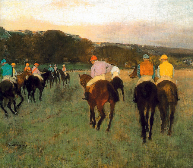 Edgar Degas - Races Horses at Longchamps, 1871 at Museum of Fine Arts Boston MA