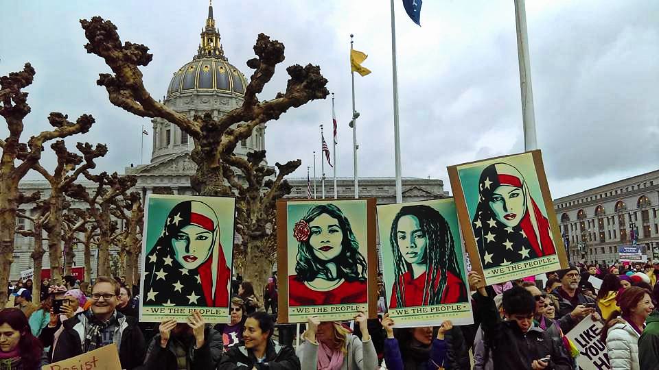 at the Women's March, San Francisco