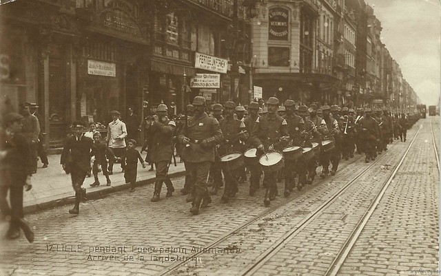 Lille during the German occupation. Arrival of the Landsturm.
