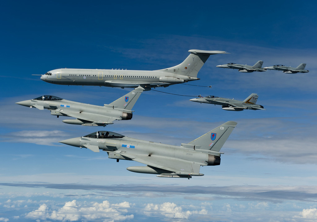 RAF 6 Squadron Eurofighter Typhoons on Exercise Bersama Lima 11 in Malaysia