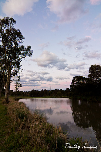 sunset clouds reflections australia queensland toowoomba