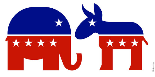 Republican Elephant & Democratic Donkey - Icons | by DonkeyHotey