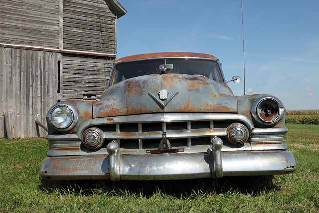 The Old Rusty Cadillac West of Rochelle, Illinois