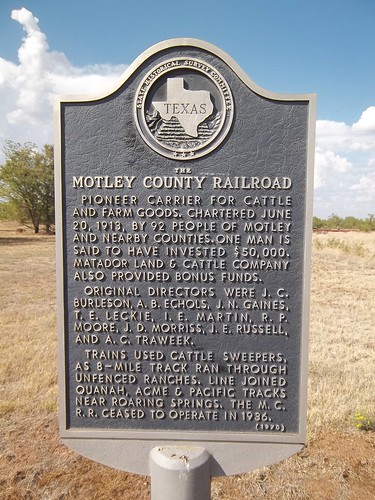 railroad texas trains historic matador texashistoricalmarker motleycounty themotleycountyrailroad
