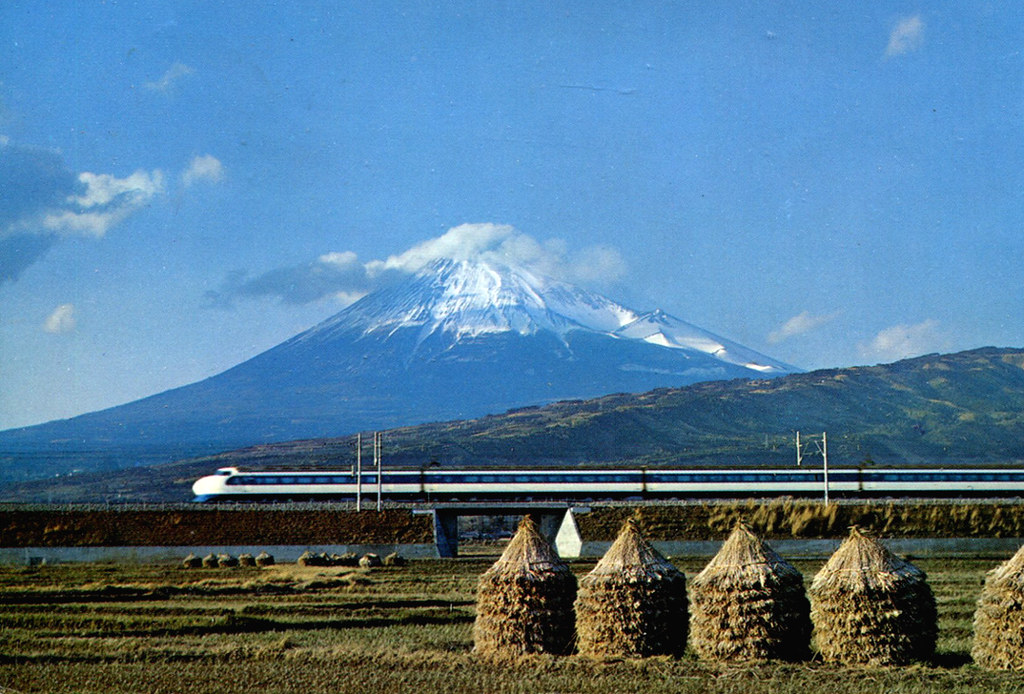 Mt. Fuji and Bullet Train (Postcard) | This is Japan's origi… | Flickr