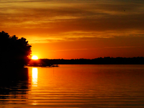 autumn sunset orange lake minnesota