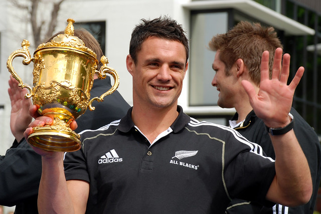 Dan Carter with The Cup
