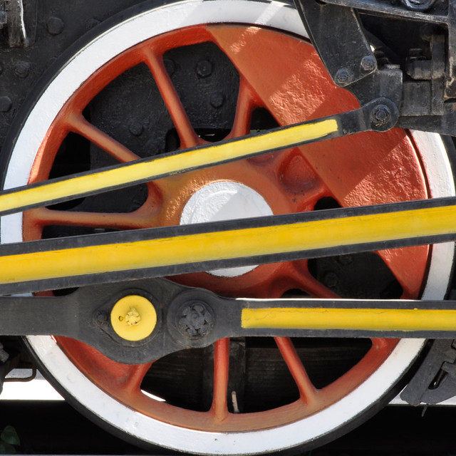 Detail of a Wheel of a Tank Engine