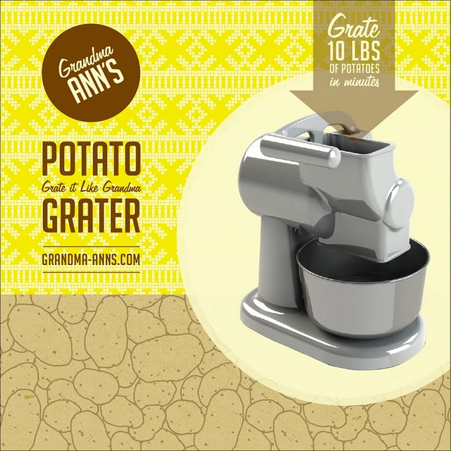Electric Potato Grater Ad, Grandma Anns