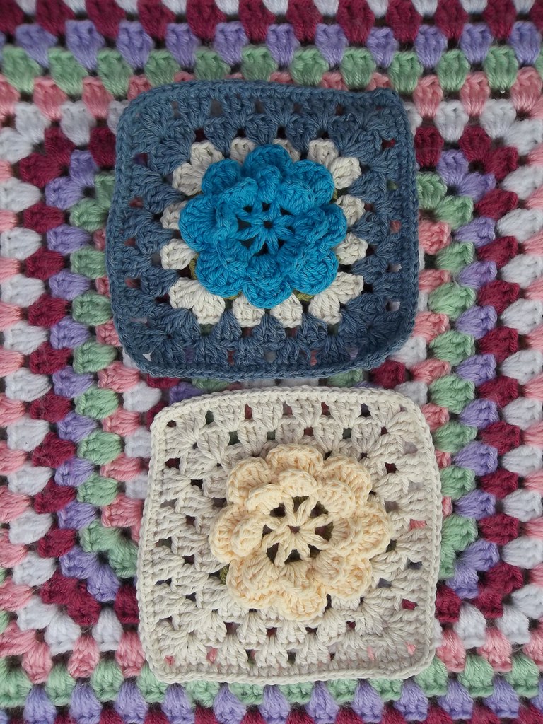 Luna's Flower and Granny Square. Why not make one and send to SIBOL?