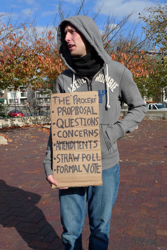Occupy Rivers De Occupy Delaware exhibits the movement's concensus-building… | Flickr