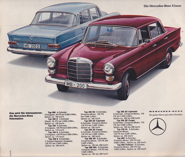 1965 German ads Mercedes Benz
