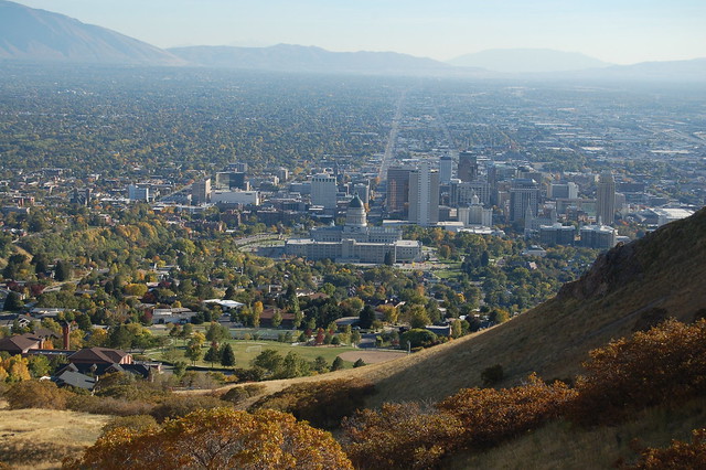 Utah State Capitol and downtown SLC