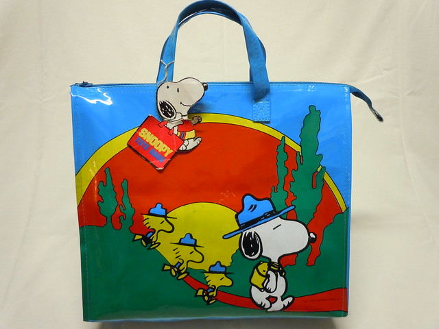 Snoopy & Woodstook Beagle Scouts Camping Vintage Tote Bag