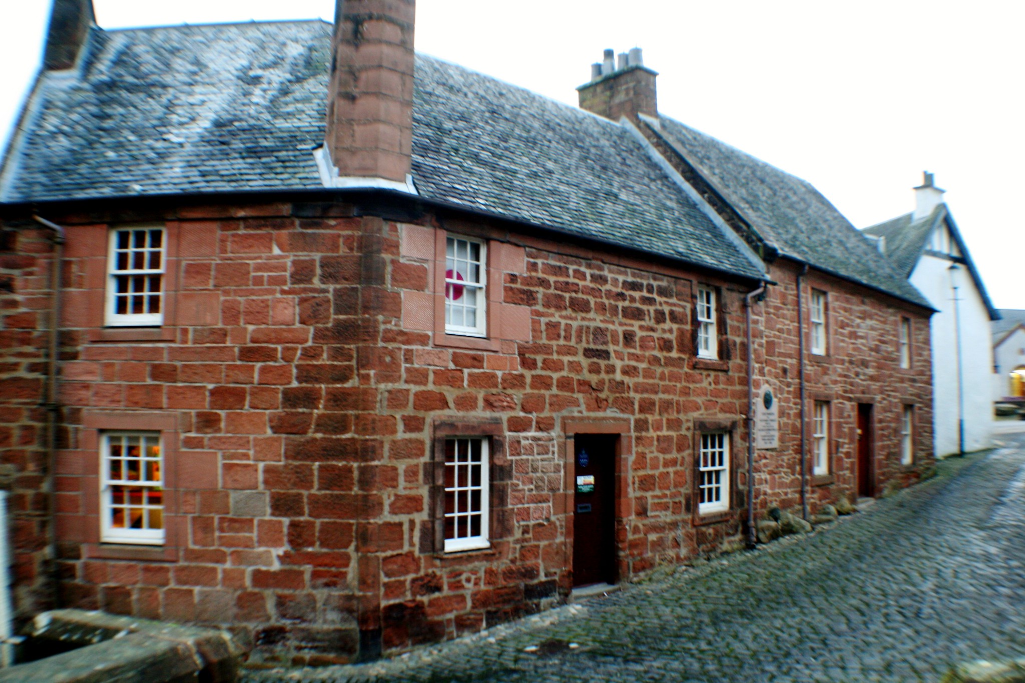View of the Burns House Museum at Mauchline.