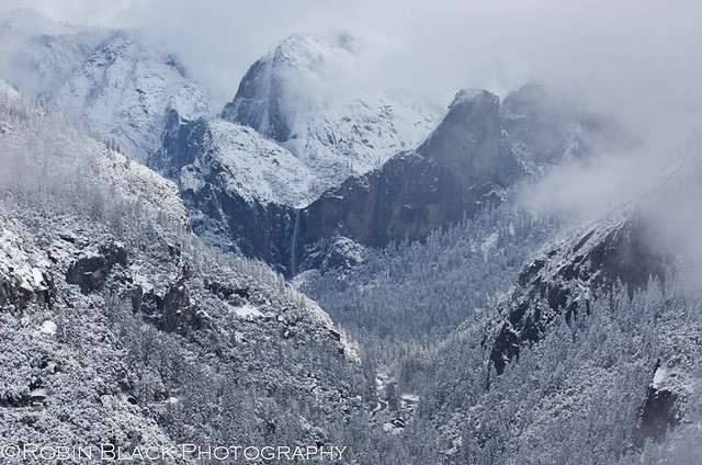 Bridalveil Fall and Merced River Canyon, Winter (Yosemite)