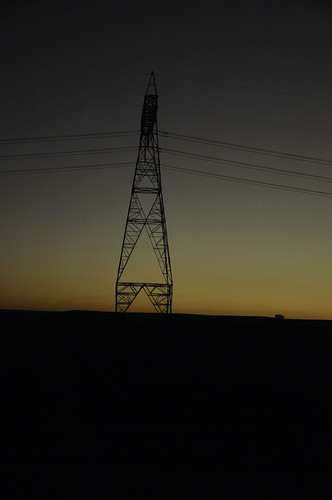Spanish Light by Andrew Wilson 70, sunset spain energy power silouette electricity powerline silouettes