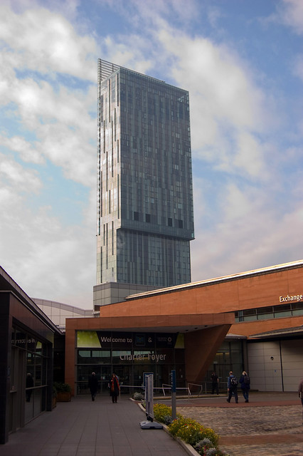 Hilton Manchester Hotel and the Manchester Central entrance