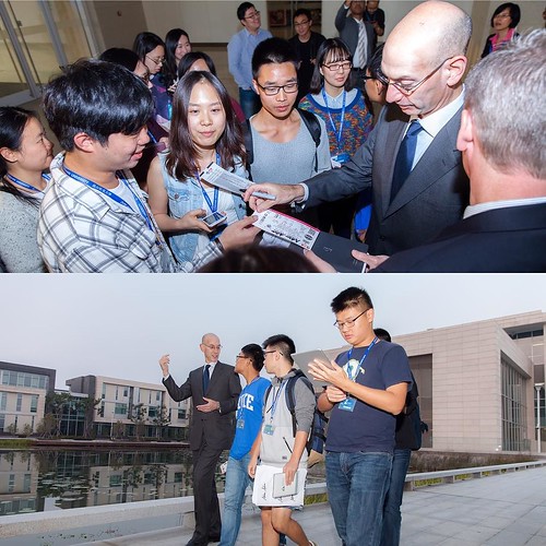 Today, students at Duke Kunshan University in China were excited to welcome NBA commissioner Adam Silver, who handed out free tickets to watch the Hornets vs Clippers in Shanghai on Oct 14.