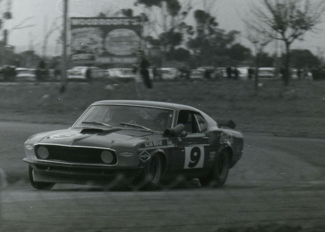 Allan Moffat , Boss 302 Mustang , Mallala , South Australia . 16/6/1970