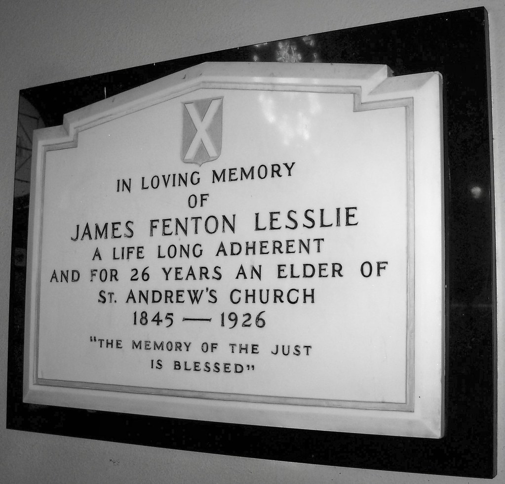 James Fenton Lesslie | St. Andrew's Presbyterian Church; Kin… | Flickr