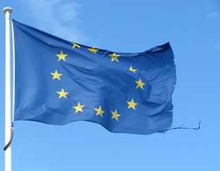 Old Frayed European Flag