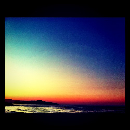 Sunset over Glaros Beach, #Chania, #Crete