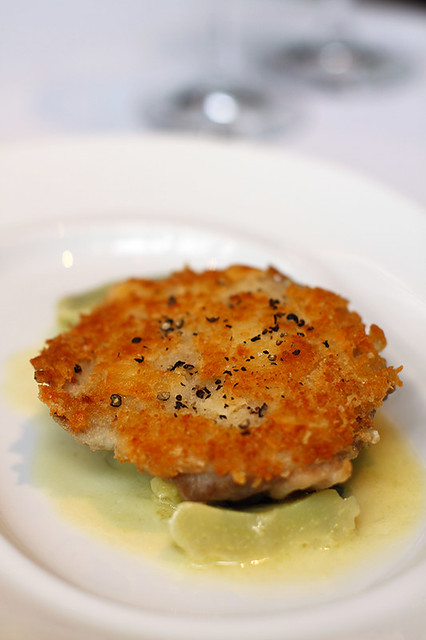 parmasen crusted confit leg of chicken