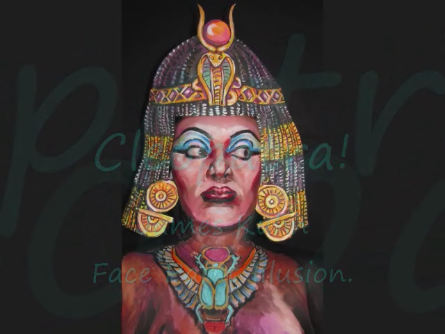 Cleopatra. James Kuhn Face Paint art.