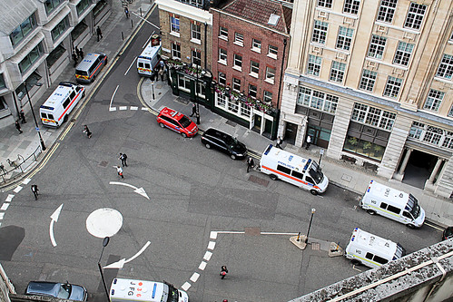 London Riots - police vehicles | On stand-by at St. James's … | Flickr
