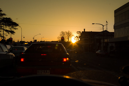 sunset traffic australia queensland toowoomba
