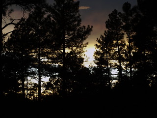 Sunset from the cabin in Pinetop, August 24, 2011