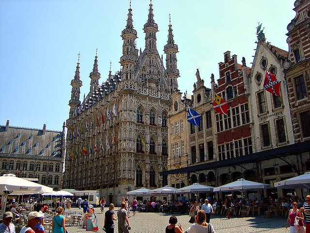 Town hall at Grote Markt, Leuven, Belgium