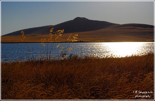 light sunset lake luz lago atardecer lac embalse