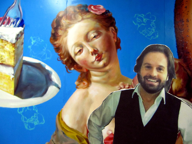 Flat Alfie Boe with Madonna Mural
