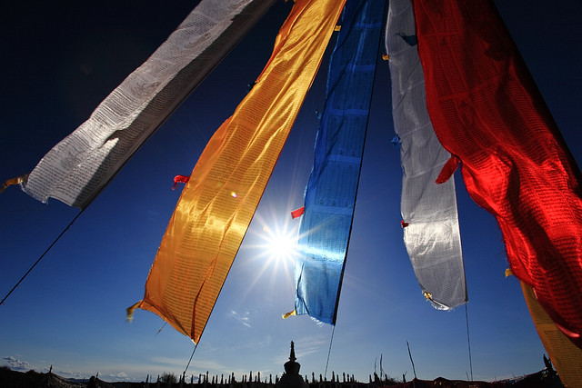 Tibetan Prayer Flags on Waqietalin Temple Site [Explored! 02/09/2011]