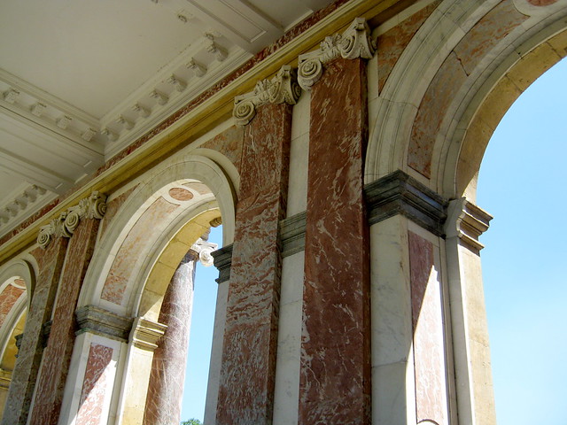 pink marble arches