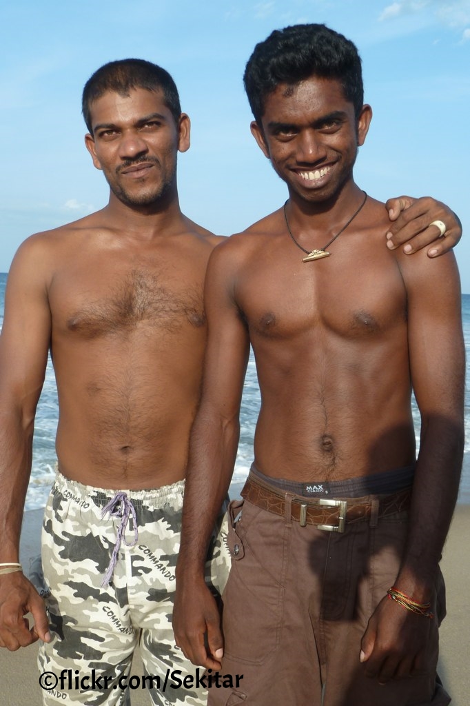 shirtless, man, male, guy, beach, smile, tourists, sri, lanka, batticaloa, ...
