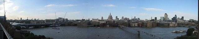 Towers, Bridges & St Pauls': the north bank of the Thames, viewed from The Tate Modern