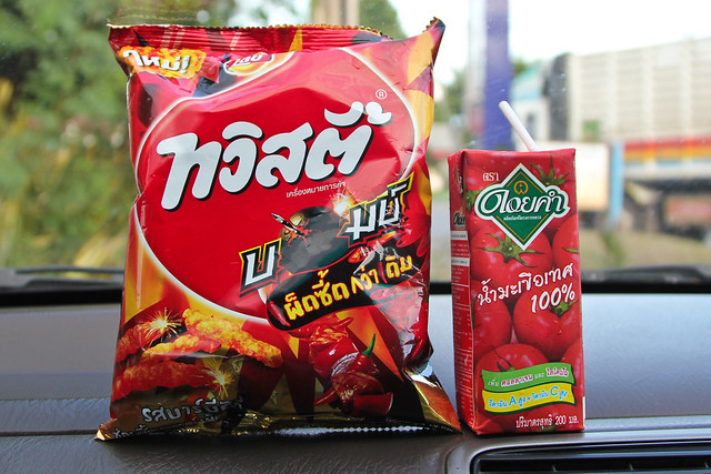 Thailand 2011 - July 19 - Thai Cheetos & Tomato Juice