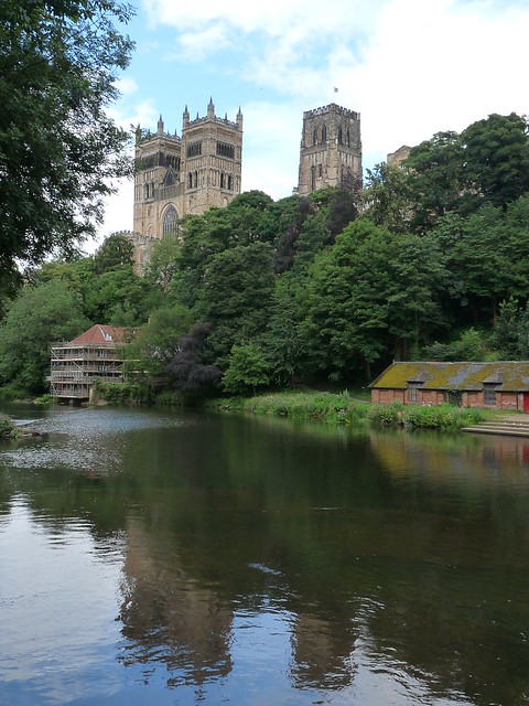 Cathedral of Durham from the bank.