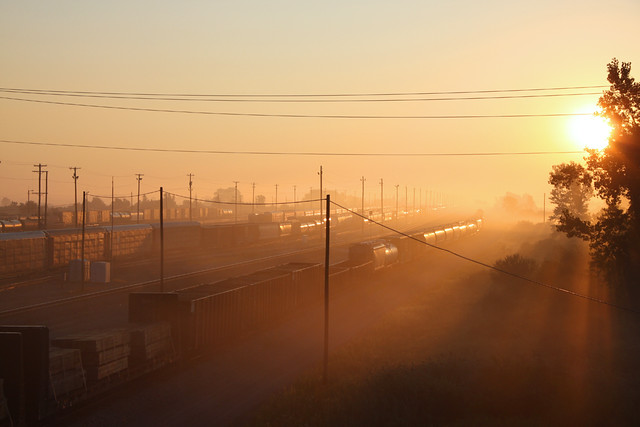 NS Bellevue Yard in the morning