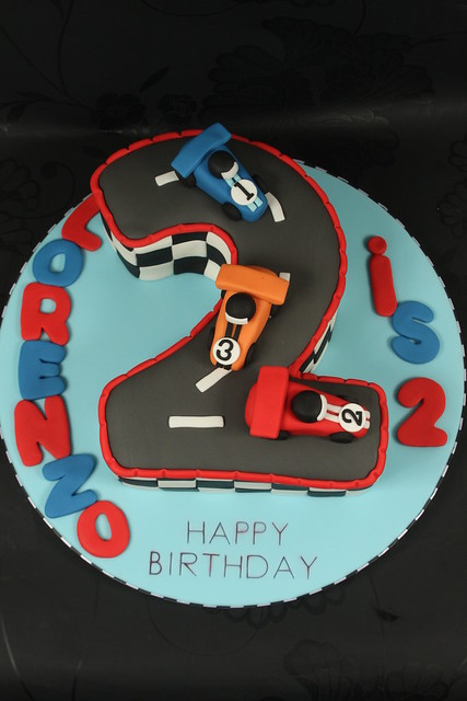 No 2 Racing Car Cake