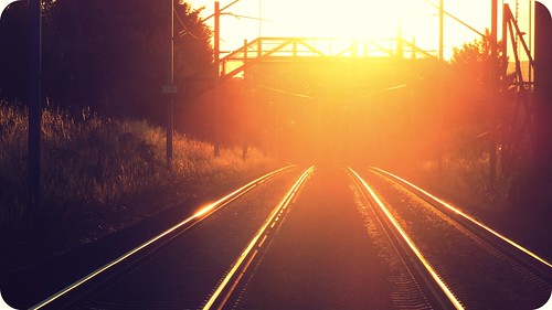 light sunset sun sunlight sunshine train switzerland shine trails brucespringsteen imonfire