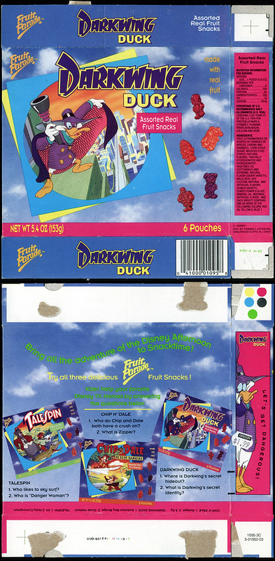 Fruit Parade - Darkwing Duck fruit snacks box - 1992