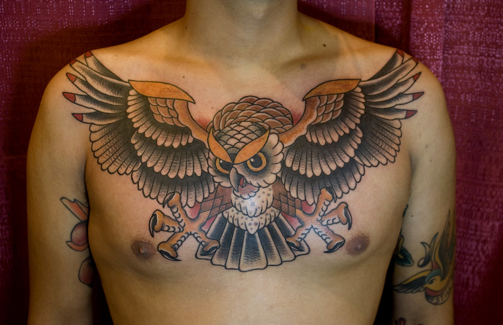 50 Cute Owl Tattoos On Chest  Tattoo Designs  TattoosBagcom