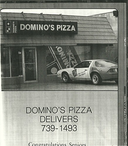 Domino\u0026#39;s | Another from a 1980s yearbook. We got Domino\u0026#39;s an\u2026 | Flickr