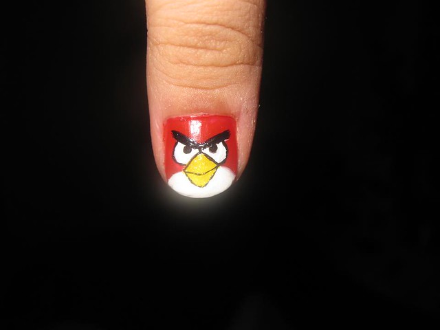 nail art design angry birds