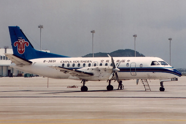 Saab, 340B, B-3651, China Southern Airlines, Shenzhen, China