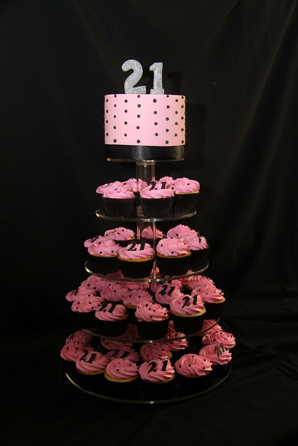 Nicole's 21st cupcake tower